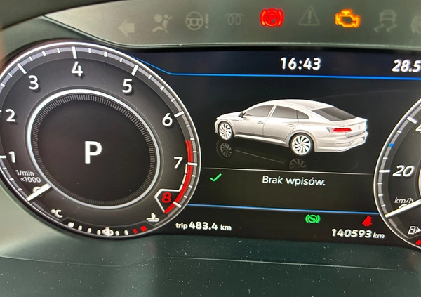 Volkswagen Arteon cena 105000 przebieg: 141000, rok produkcji 2018 z Siechnice małe 254